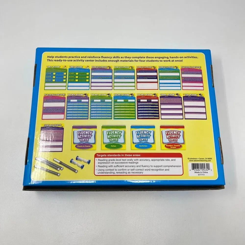 Lakeshore Reading First Activity Center Fluency New Open Box 100% Complete